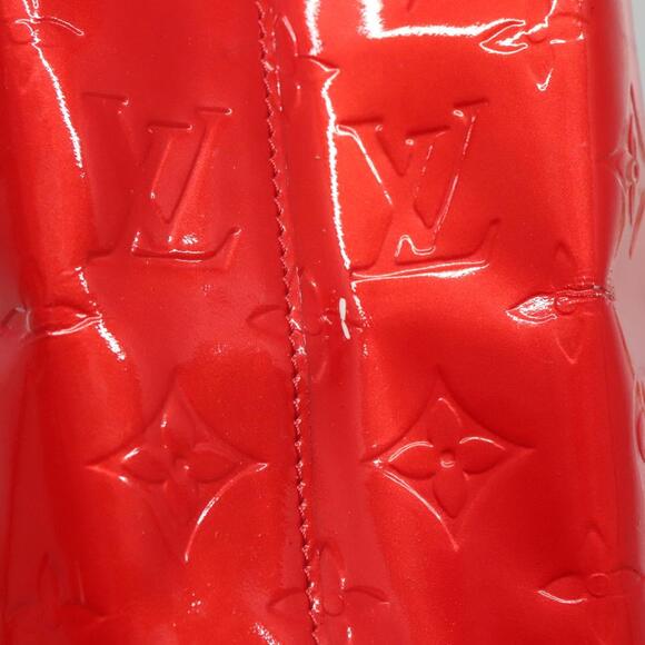 LOUIS VUITTON Monogram Vernis Reade MM Hand Bag Red Rouge M91086 - Picture 6 of 12